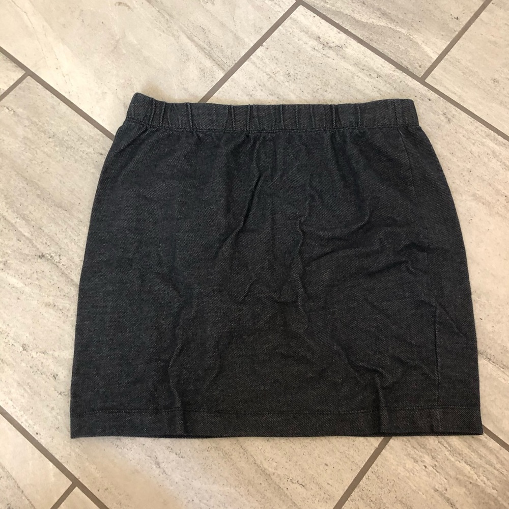 Faux Denim Skirt